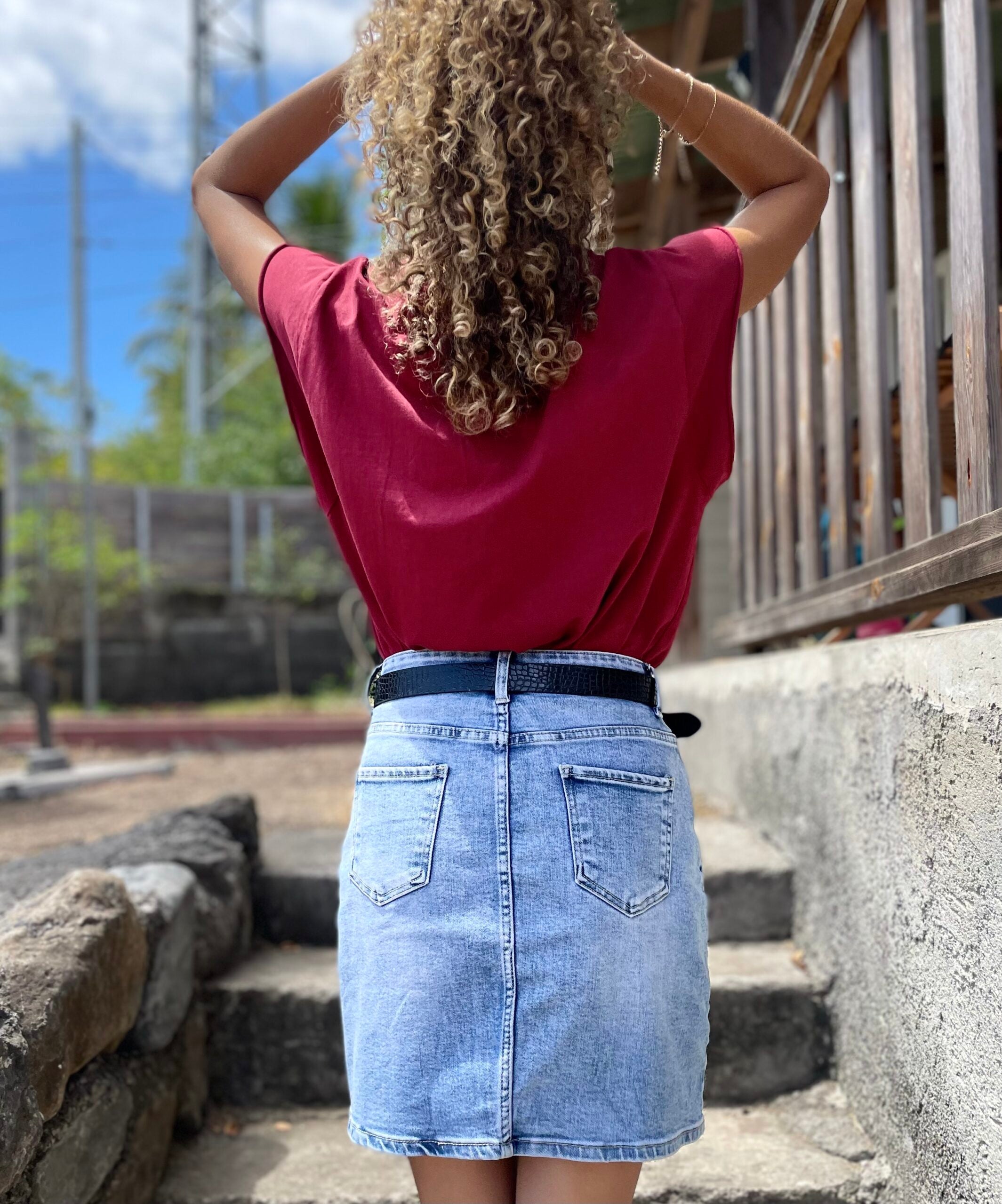 Jupe courte en Jean SOFIA