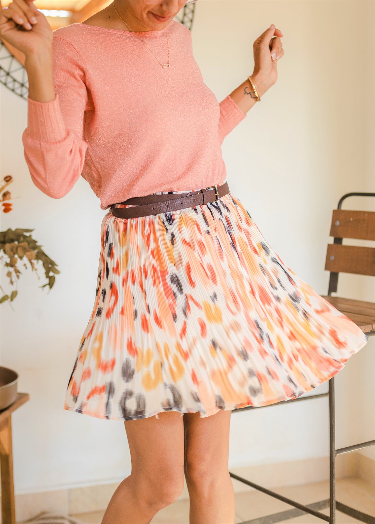 JUPE COURTE PLISSE NINA